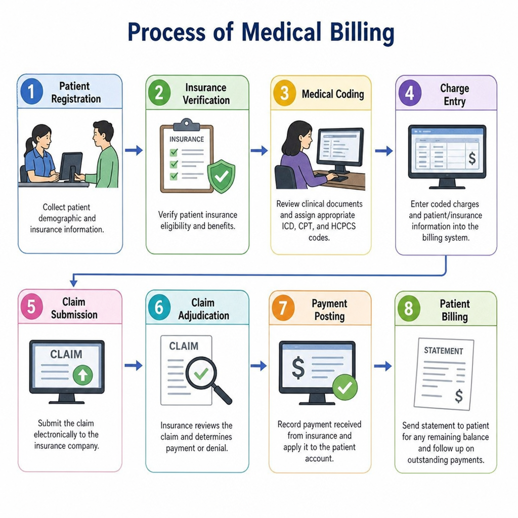 Process of medical billing services - revexsquare