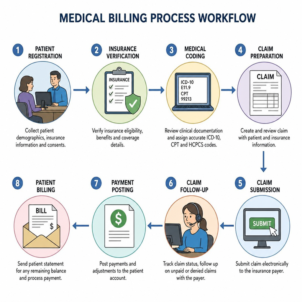 Medical billing process workflow - revexsquare